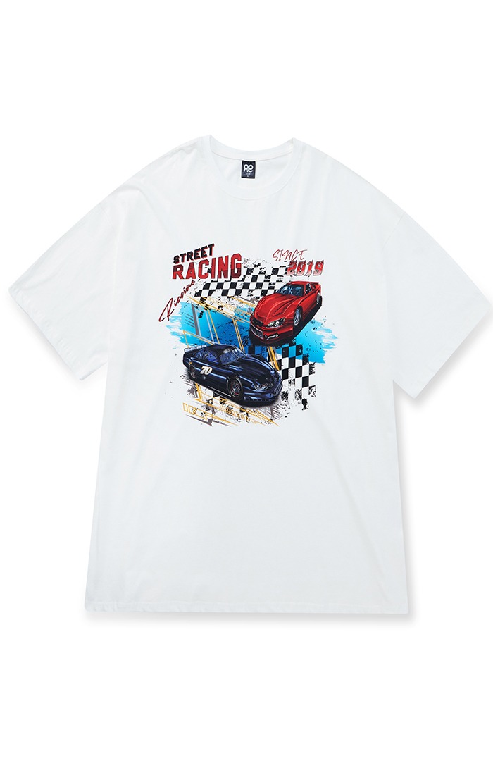 Racing Graphic T-shirts_white