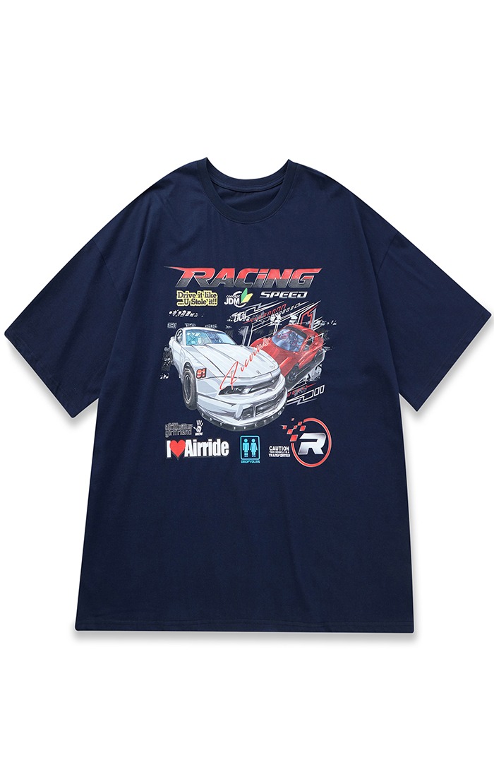Racing Graphic T-shirts_navy